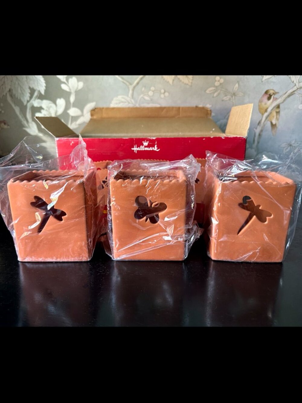 Hallmark Terra Cotta Candlelight Critters Tea Light Holders Set of 3 New in Box